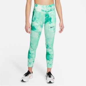 Nike Mint Green Abstract Leggings girls medium